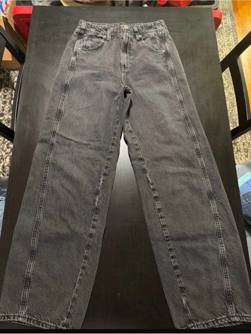 We The Free women's Straight-Leg Jeans in Washed Black
